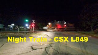 Night Train - CSX L849 at Bryan Street in Athens