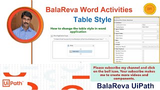 Uipath Word Table Style | format the table in word