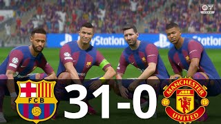 FC 24 | MESSI, RONALDO, MBAPPE, NEYMAR, ALL STARS | BARCELONA 31-0 MAN UNITED