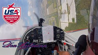 2025 US Advanced Aerobatic Team Member Don Hartmann training flight.