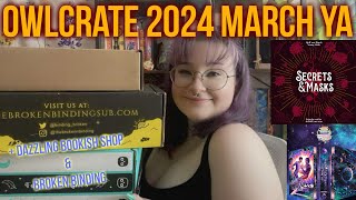 Owlcrate March 2024 YA Unboxing🗡️Secrets & Masks🫀+ The Darkness Outside Us Dazzling Bookish Shop🪐