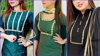 neck design with gota patti,gota patti neck design-TREND SPOTTER