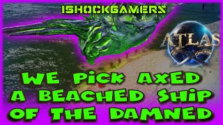 Found a beached ship of the damned so we pick axed it - Ez Loot!