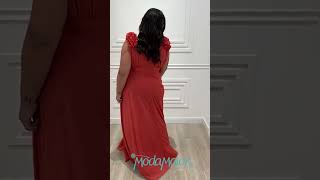 Vestido Festa Plus Size Brilho Regata Fru-Fru