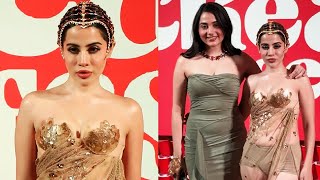 Urfi Javed Sizzles With Her Sister On Red Carpet At Myntra Creators Fest 2024