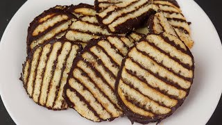 No fire quick snack | No Bake Choco Layers Biscuit Cake | No Oven Recipe| Marie Biscuit Cake Recipe