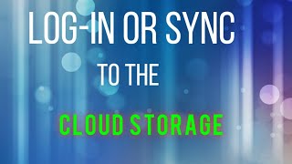 Document Scanner: How to sync or log-in to the cloud storage?