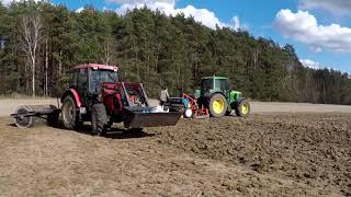 ★ Siew trawy i Wałowanie 2020 !!! Dwa Traktory na jednym polu ★ Zetor i John Deere ★ #HD ★ 😎💪