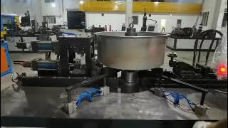 Automatic Flanging Machine.Flanging and Punching of Kitchenware Cylinder Flange