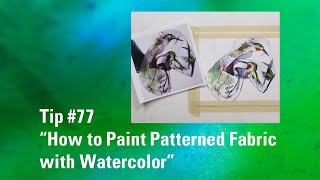 How to Paint Patterned Fabric in Watercolor | Watercolor Painting Tip 77