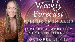 Full Moon in Aries + Mercury & Jupiter Direct OCT 2021 | All 12 Signs Horoscope | Astrology Forecast