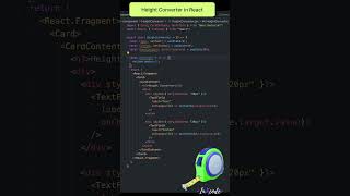 Height Converter in React #shorts #short #ytshorts #trending #reactjs