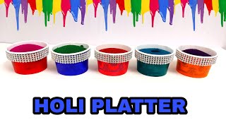 DIY Platter | Decorated Thali | Holi Festival  Plate | DIY Holi Gifts | Best Out Of Waste | Holi