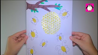 Paper bee craft for kids|How to make paper honey bee |