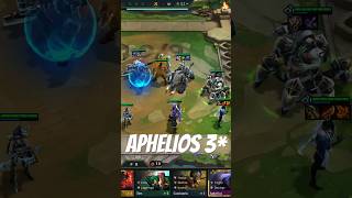 APHELIOS 3 STAR ONE SHOT EZ CLAP!!!!!! #tft #ranked #twitch #streamer #teamfighttactics #shorts