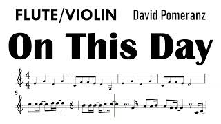 On This Day Flute Violin Sheet Music Backing Track Partitura David Pomeranz