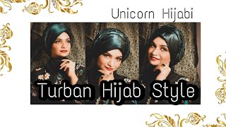 Turban Hijab Style Tutorial | Luxury Satin Hijab | Shahnaz Abdul Raoof | Unicorn Hijabi