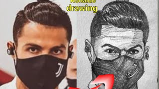 How to draw Cristiano Ronaldo with a mask/teaching how to draw celebrities