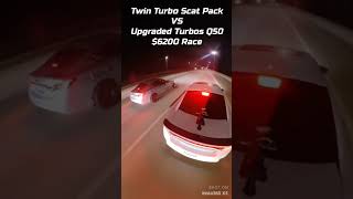 Twin Turbo Dodge Scat Pack VS Infiniti Q50! $6400 Race!