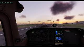 X-Plane 12 default CESSNA 172 check list from cold & dark VFR flight LICR - LICA