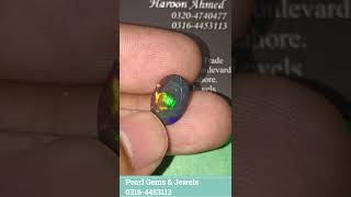 Ethiopian Black Fire Opal || Pearl Gems& Jewels || Black Fire opal