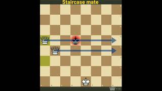 Staircase check mate #chess #kingsacrifice #shorts