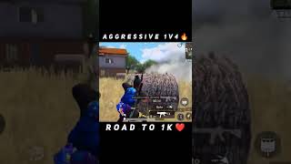 Aggressive 1v4 Clutch 😱Redmi Note 10 pro#shorts #short #bgmi #pubgmobile #mrassault