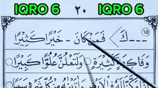 iqro 6 cara cepat lancar dan semua pasti bisa membaca| cara cepat ngaji baca iqro jilid 6 halaman 20