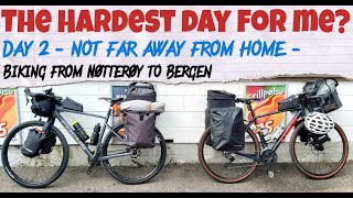 Day 2 -Not far from home | Cycling from Nøtterøy (Oslo isj) to Bergen.Norway | Camping | English sub