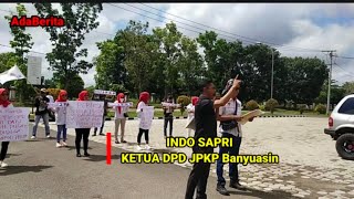 🔴AKSI JPKP BANYUASIN SOROTI PERUSAHAAN MEMILIKI PROYEK DIDUGA DILUAR AMBANG