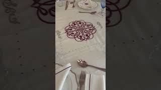 Indulge in Ramadan Luxury: Moroccan Artisan Hand-Embroidered Italian Linen Table Sets