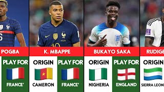 AFRICAN ORIGIN FOOTBALL PLAYERS PLAYING FOR EUROPEAN COUNTRIES