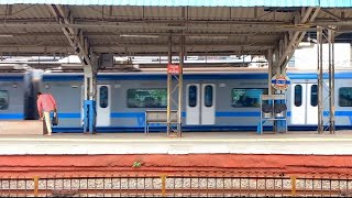 (94007: Charchgate to Virar) Ac Fast Local train Departure from Mira road Railway Station.