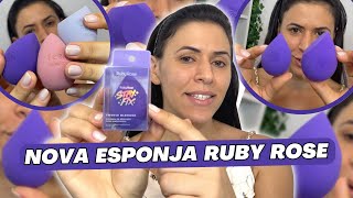 TESTEI A NOVA ESPONJA DE MAQUIAGEM STAY FIX TWOFIX BLENDER RUBY ROSE - LANÇAMENTO | Make com Lari