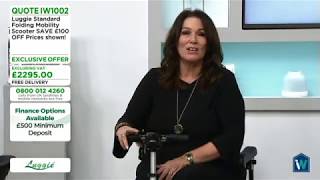 The folding travel mobility Luggie Scooter demonstration &exclusive offers on Ideal World 10.02.20