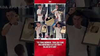 Cristiano Ronaldo Menerima Play button 1JT SUBCRIBER DALAM 1 HARI