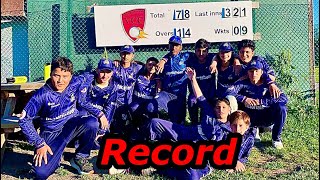 Record in Under 15 League