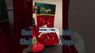 Customized my kids Christmas stockings. #christmas#stockings#merrychristmas#cricut#diy