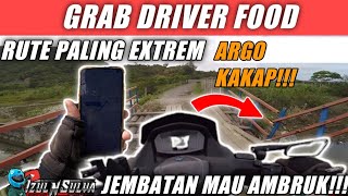 GRAB DRIVER FOOD RUTE PALING EXTREM SELAMA  JADI OJOL | MOTOVLOG OJOL #grabfood