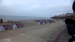 David White in a Subaru Impreza , Blackpool Promenade 2015