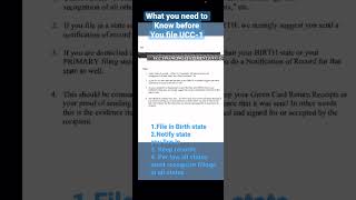 How to File UCC-1? What u need to Know ! important! #ucc #debtdischarge #shorts