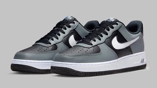 #podrazkanews Šedo-čierna Air Force 1 colorway s vyrezaným swooshom