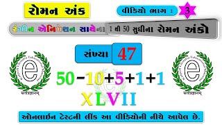 Std 6 Maths Chapter 1 Roman Digit Video-3 (Roman Number 1 to 50)