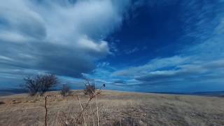 Strong wind clouds over Agriș Hill, near Cluj-Napoca. March 1, 2020.