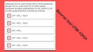 Bocoran Soal Kimia UTBK 2021 (Buffer)