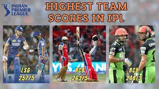 highest team score ever in ipl history | 2008 -2023 #ipl2023