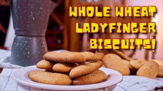 Making Whole Wheat Ladyfinger Biscuits (Savoiardi) | SO EASY