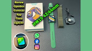 SMARTWATCH HW19 42/44mm: CONFIGURANDO no Celular rápido e fácil✅ Primeiras Impressões Veja: