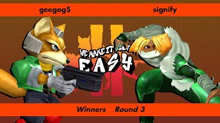 WMILE 2 - Geegog$ (Fox) vs. signify (Sheik) - WR3