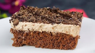 كيكة شوكولاتة إقتصادية بدون بيض أو زبدة أو حليب أحلى كيك ممكن تجربوه هشة جدا | incredible cake